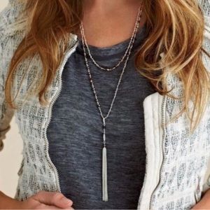 Stella & Dot Gitane necklace with silver tassel